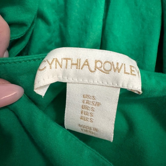 CYNTHIA ROWLEY KELLY GREEN FIT & FLARE SUMMER DRESS SZ S CYNTHIA ROWLEY KELLY GREEN FIT & FLARE SUMMER DRESS SZ S